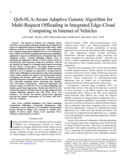QoS-SLA-Aware Adaptive Genetic Algorithm for Multi-Request Offloading in
  Integrated Edge-Cloud Computing in Internet of Vehicles