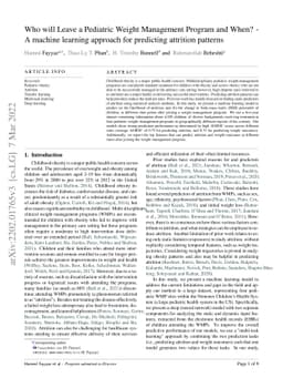 Who will Leave a Pediatric Weight Management Program and When? -- A
  machine learning approach for predicting attrition patterns