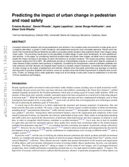 Predicting the impact of urban change in pedestrian and road safety