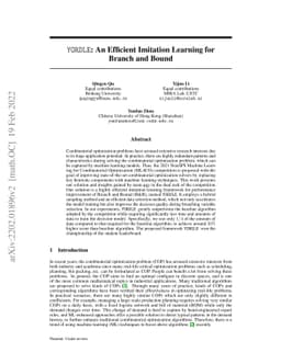 Yordle: An Efficient Imitation Learning for Branch and Bound