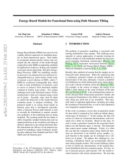 Energy-Based Models for Functional Data using Path Measure Tilting