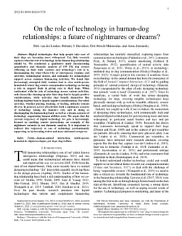 On the role of technology in human-dog relationships: a future of
  nightmares or dreams?