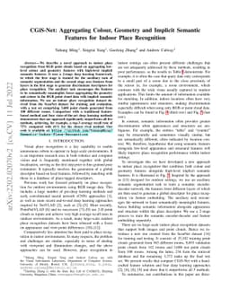 CGiS-Net: Aggregating Colour, Geometry and Implicit Semantic Features
  for Indoor Place Recognition