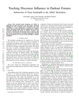 Tracking Discourse Influence in Darknet Forums