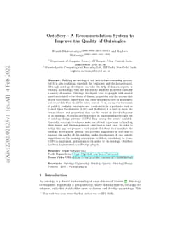 OntoSeer -- A Recommendation System to Improve the Quality of Ontologies