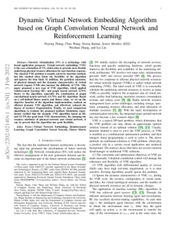 Dynamic Virtual Network Embedding Algorithm based on Graph Convolution
  Neural Network and Reinforcement Learning