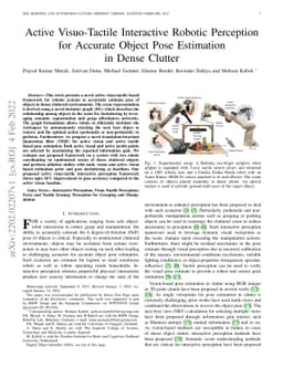 Active Visuo-Tactile Interactive Robotic Perception for Accurate Object
  Pose Estimation in Dense Clutter