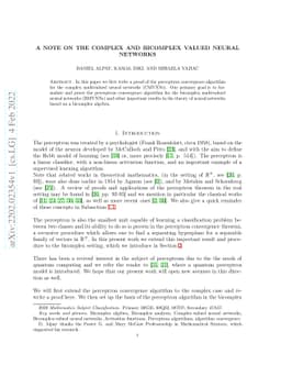 A note on the complex and bicomplex valued neural networks