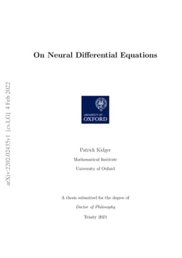 On Neural Differential Equations