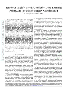 Tensor-CSPNet: A Novel Geometric Deep Learning Framework for Motor
  Imagery Classification