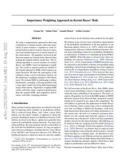 Importance Weighting Approach in Kernel Bayes' Rule