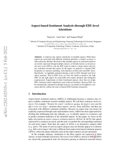 Aspect-based Sentiment Analysis through EDU-level Attentions