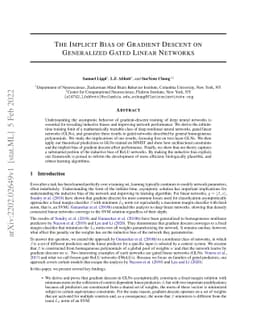 The Implicit Bias of Gradient Descent on Generalized Gated Linear
  Networks