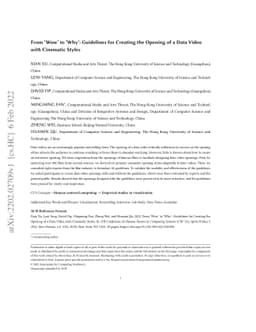 From `Wow' to `Why': Guidelines for Creating the Opening of a Data Video
  with Cinematic Styles