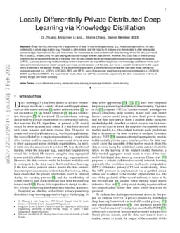 Locally Differentially Private Distributed Deep Learning via Knowledge
  Distillation