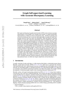 Graph Self-supervised Learning with Accurate Discrepancy Learning