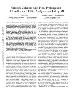 Network Calculus with Flow Prolongation -- A Feedforward FIFO Analysis
  enabled by ML
