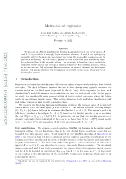 Metric-valued regression