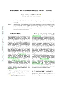 Moving Other Way: Exploring Word Mover Distance Extensions