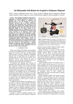 Air-Releasable Soft Robots for Explosive Ordnance Disposal