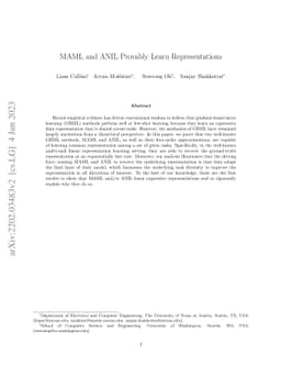 MAML and ANIL Provably Learn Representations