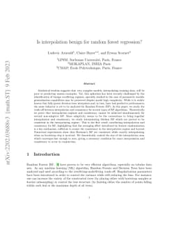 Is interpolation benign for random forest regression?