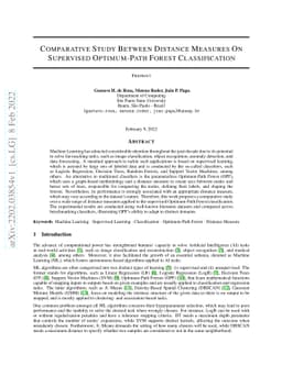 Comparative Study Between Distance Measures On Supervised Optimum-Path
  Forest Classification