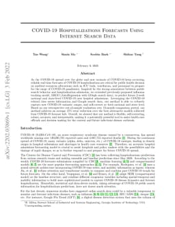 COVID-19 Hospitalizations Forecasts Using Internet Search Data