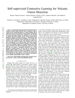 Self-supervised Contrastive Learning for Volcanic Unrest Detection