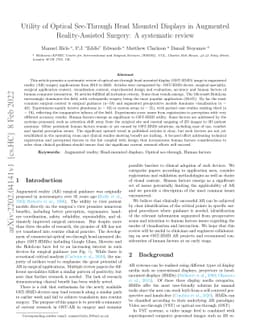 Utility of Optical See-Through Head Mounted Displays in Augmented
  Reality-Assisted Surgery: A systematic review