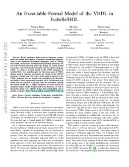 An Executable Formal Model of the VHDL in Isabelle/HOL