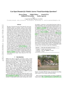 Can Open Domain Question Answering Systems Answer Visual Knowledge
  Questions?