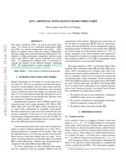 AIVC: Artificial Intelligence based Video Codec