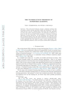 The no-free-lunch theorems of supervised learning