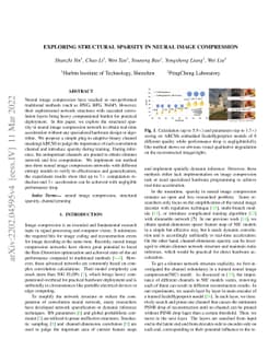Exploring Structural Sparsity in Neural Image Compression
