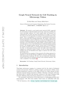 Graph Neural Network for Cell Tracking in Microscopy Videos