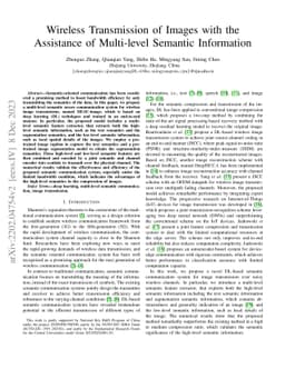 Wireless Transmission of Images With The Assistance of Multi-level
  Semantic Information