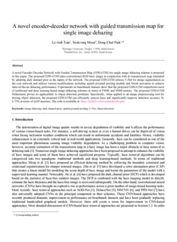A Novel Encoder-Decoder Network with Guided Transmission Map for Single
  Image Dehazing
