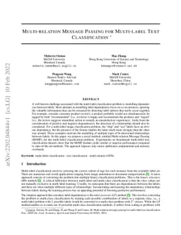 Multi-relation Message Passing for Multi-label Text Classification