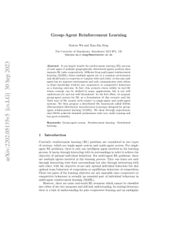 Group-Agent Reinforcement Learning