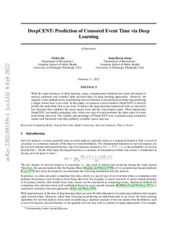 DeepCENT: Prediction of Censored Event Time via Deep Learning