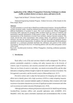 Application of the Affinity Propagation Clustering Technique to obtain
  traffic accident clusters at macro, meso, and micro levels
