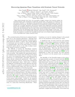 Discovering Quantum Phase Transitions with Fermionic Neural Networks