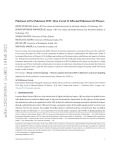 Pokémon GO to Pokémon STAY: How Covid-19 Affected Pokémon GO
  Players