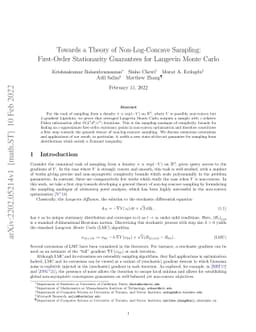 Towards a Theory of Non-Log-Concave Sampling: First-Order Stationarity
  Guarantees for Langevin Monte Carlo