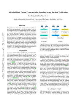 A Probabilistic Fusion Framework for Spoofing Aware Speaker Verification