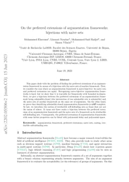 On the preferred extensions of argumentation frameworks: bijections with
  naive sets