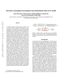 Electricity Consumption Forecasting for Out-of-distribution Time-of-Use
  Tariffs