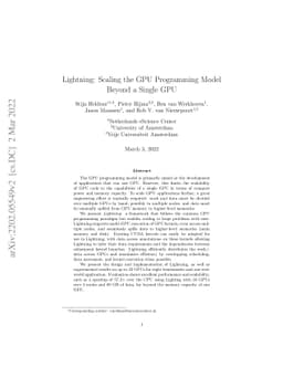Lightning: Scaling the GPU Programming Model Beyond a Single GPU