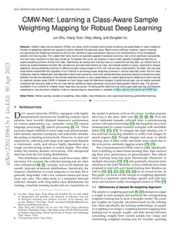 CMW-Net: Learning a Class-Aware Sample Weighting Mapping for Robust Deep
  Learning